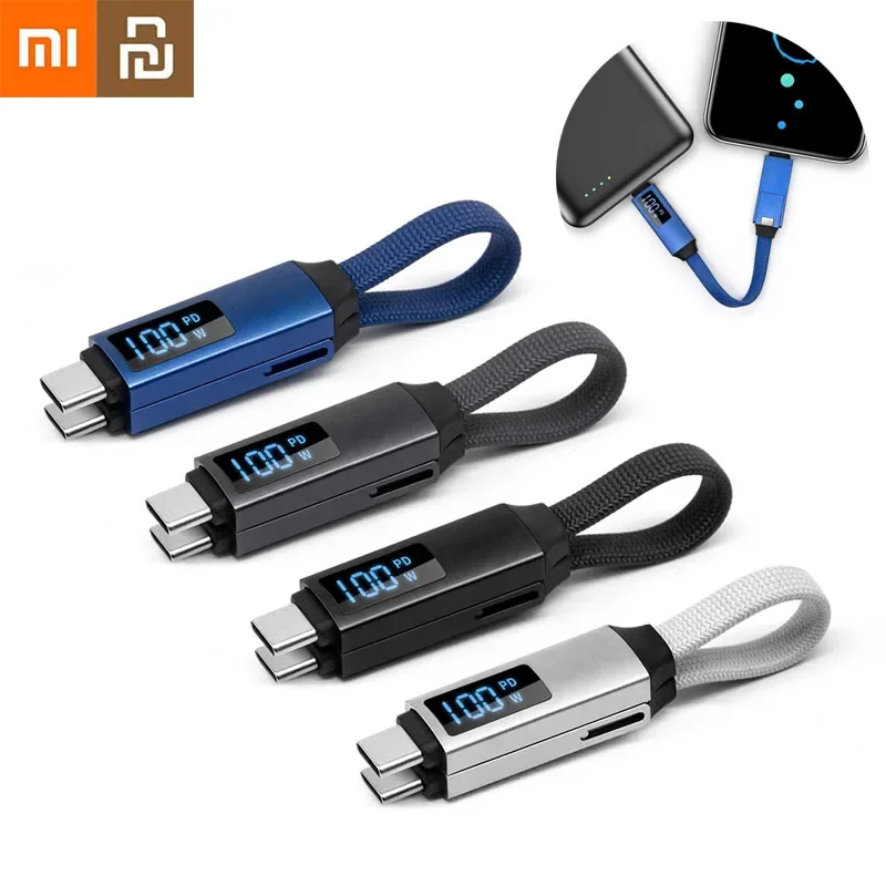 

Xiaomi Youpin PD 100 Вт брелок USB Type-C кабель для быстрой зарядки и передачи данных для Huawei Samsung брелок QC3.0 короткий шнур провод для MacBook