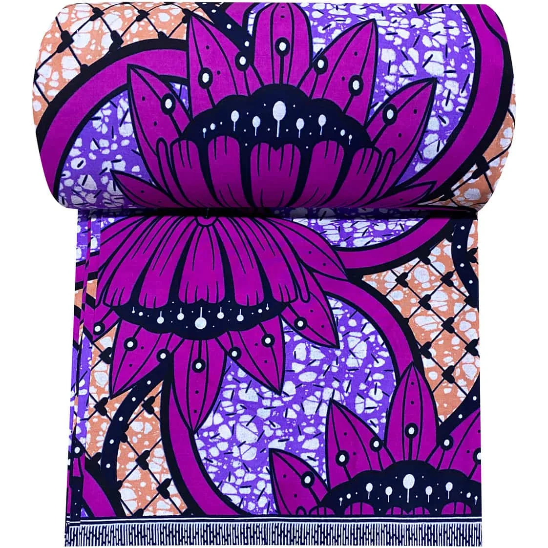 Tessuto in cera con stampa africana colorata fronte-retro 100% cotone per indumenti alla moda