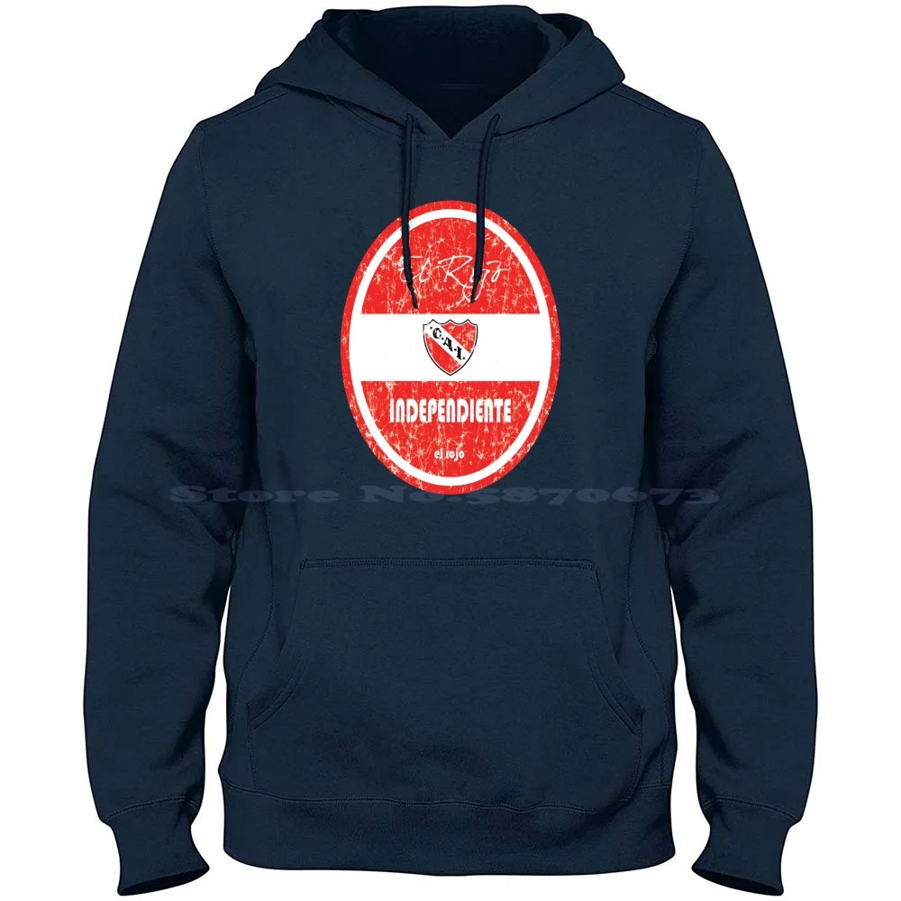 Superliga-independente (Distressed) 100% cotone felpa con cappuccio calcio Superliga Club indipendente El Rojo Argentina Soccer