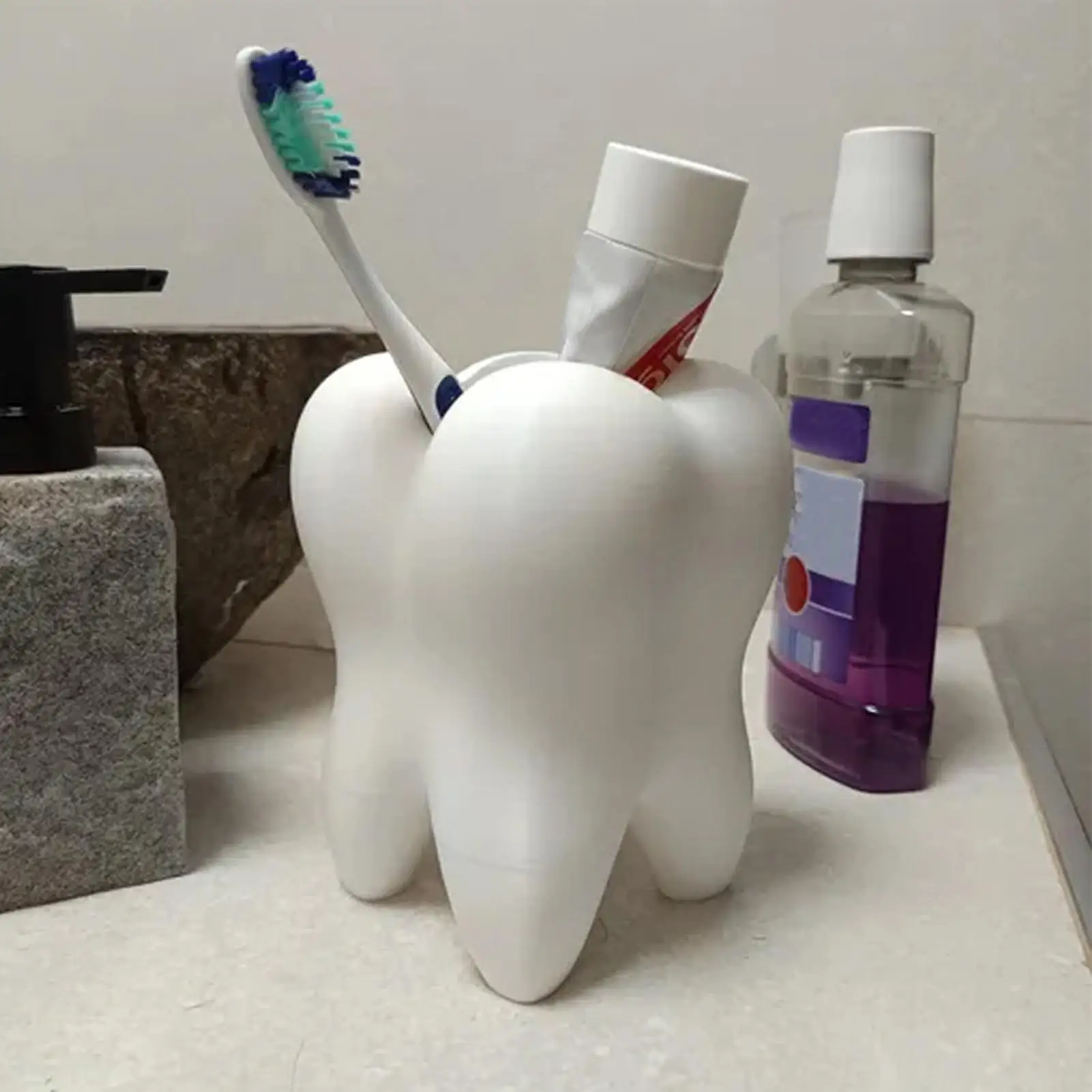 Funny Tooth Shape Pen Holder Pencil Pot Storage Container Desk Pen Stand Succulents Pot Organizer Home Decoration Planter