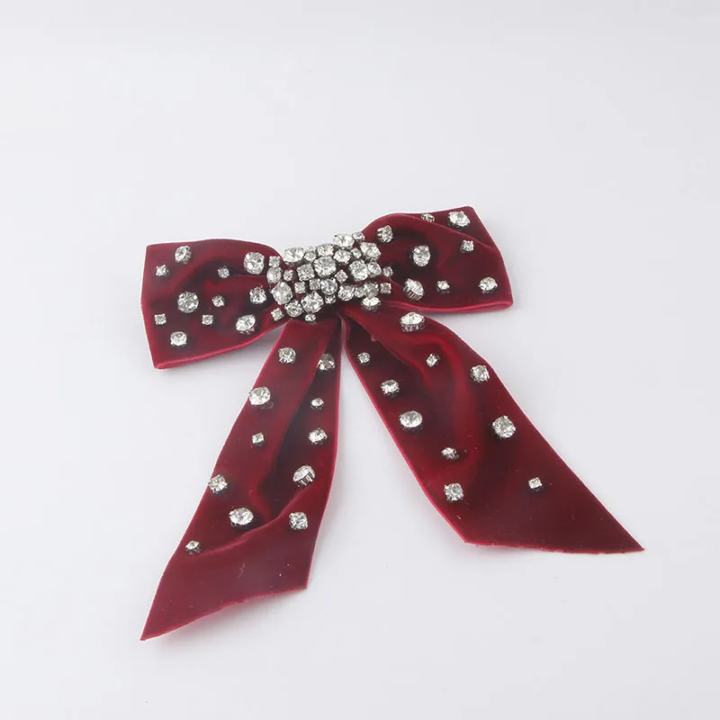 Rhinestone Hairpin Bow Fabric Rhinestone Hair Clip The New Fashion Light Luxury Beautiful Personality Hairpin 993