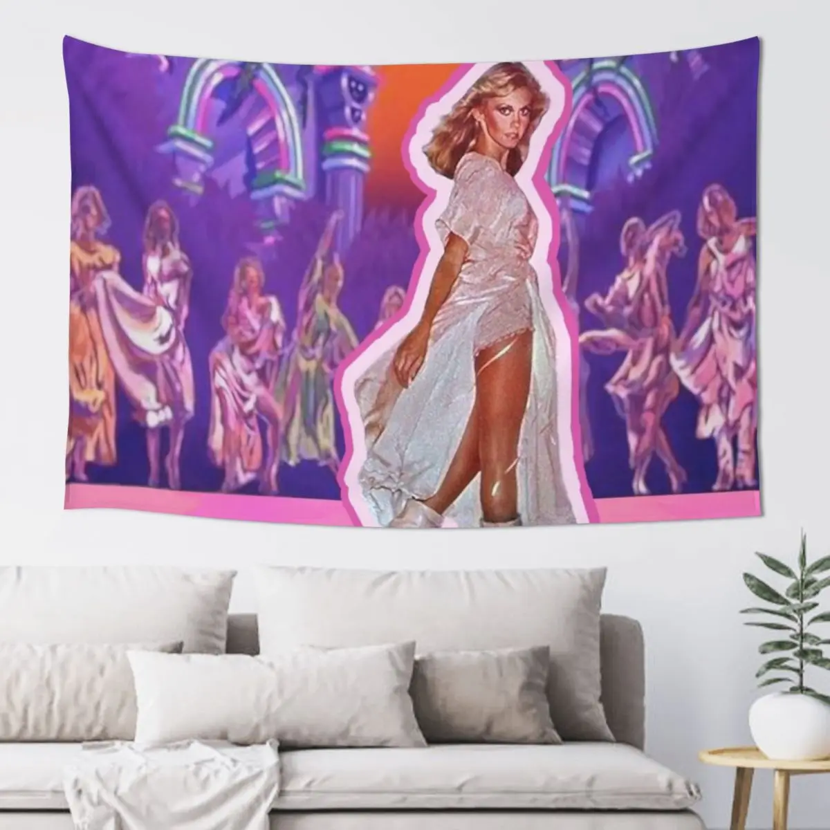 My Childhood Dream of Being a Xanadu Roller Skating Muse Tapestry Home Supplies Wallpapers Home Decor Tapestry