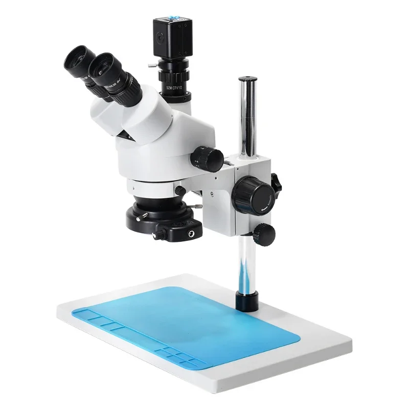 2K trinocular microscope 7-45 times continuous zoom, mobile phone watch circuit board, maintenance and dissection exercises