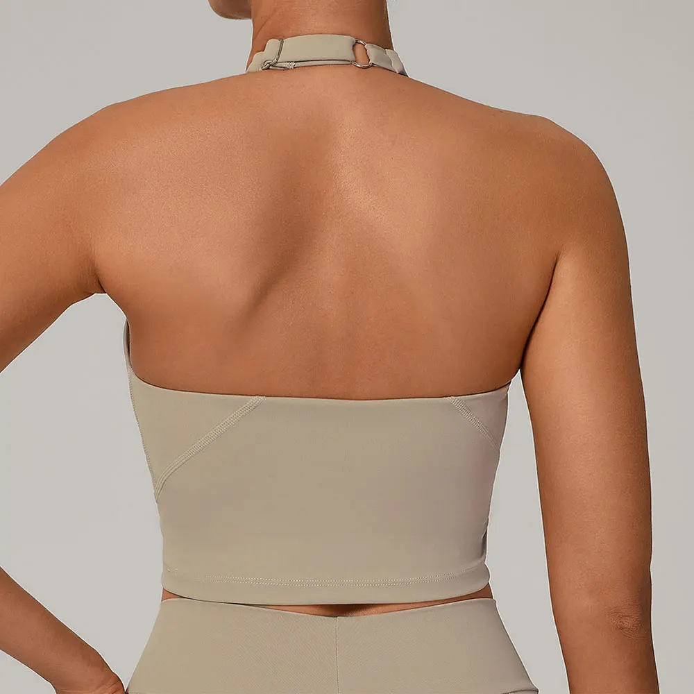 女性インパクトスポーツブラホルタートップハイサポートプッシュアップオープンバックジムブラジャー耐衝撃ランニングフィットネスヨガワークアウト下着