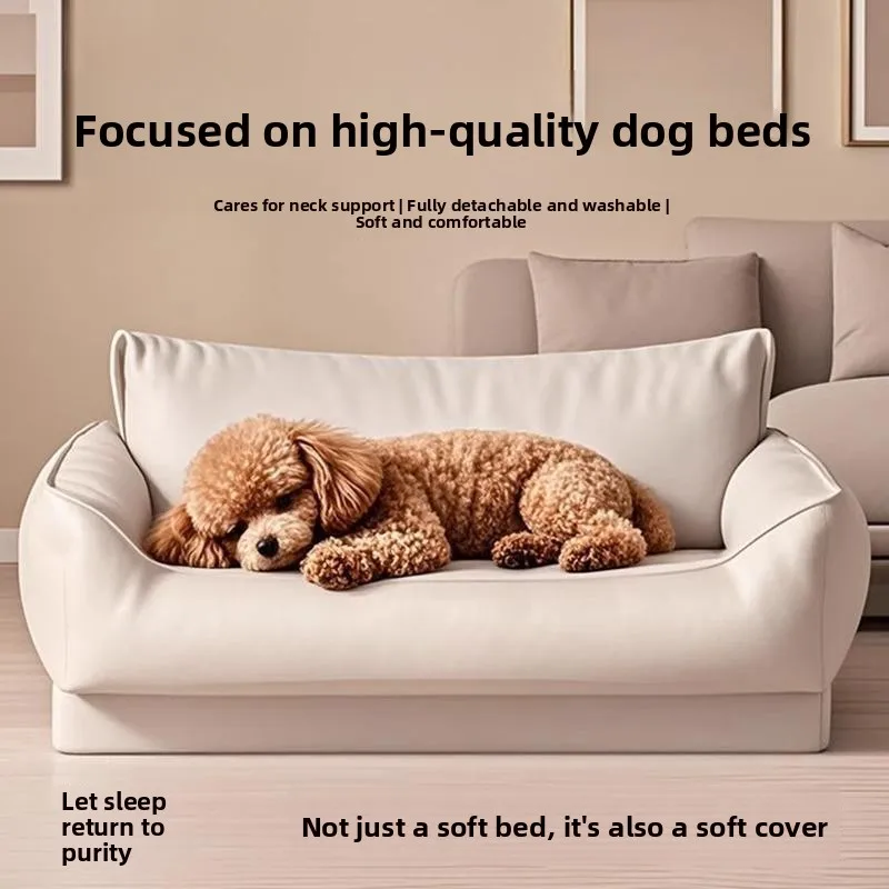 

Waterproof Dog Bed Tear Resistant Small Breed Dog Couch Poodle Corgi Washable Pet Supplies Dog Mat Winter Use