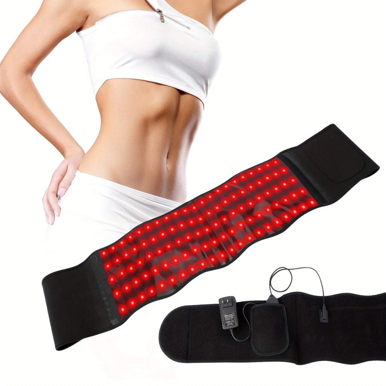 

Red Light Massage Belt Protective Breathable Belt Heating Warm Wearable Device Shoulder Back Waist Pain Relief Muscles Recover