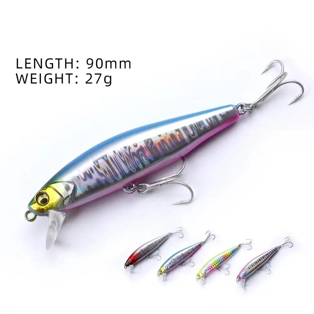 

Jigbass Mini Sinking Minnow Wobblers Floating 90MM 27G Fishing Lures Jerkbait Bass Pike Wobblers Artificial Hard Swimbait