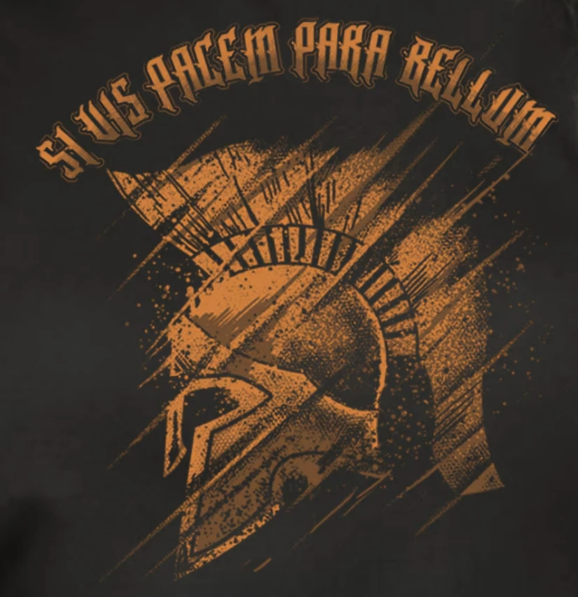 Warrior Code: Si Vis Pacem Para Bellum Spartan Spirit T-Shirt 100% Cotton O-Neck Short Sleeve Casual Mens T-shirt Size S-3XL