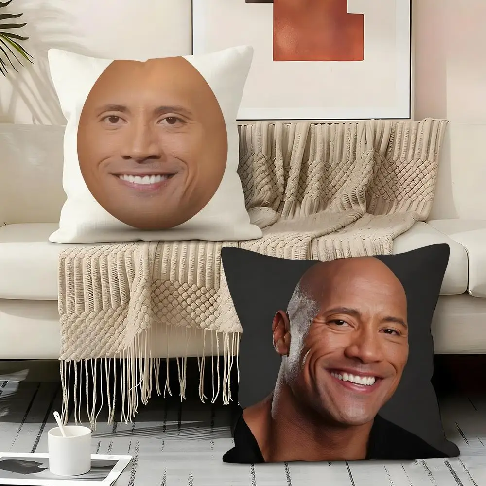 D-Dwayne J-Johnson ART Pillow Case Pillowcase, Double-sided Printed, Sofa Cushion, Bedroom Headboard Pillow