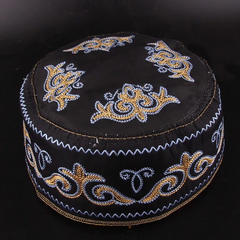 Casquettes musulmanes pour hommes, chapeau de prière, broderie à la main, hijab islamique Kufi, Arabie saoudite, écharpe de sauna juive, vêtements de fête, livraison gratuite, 03117