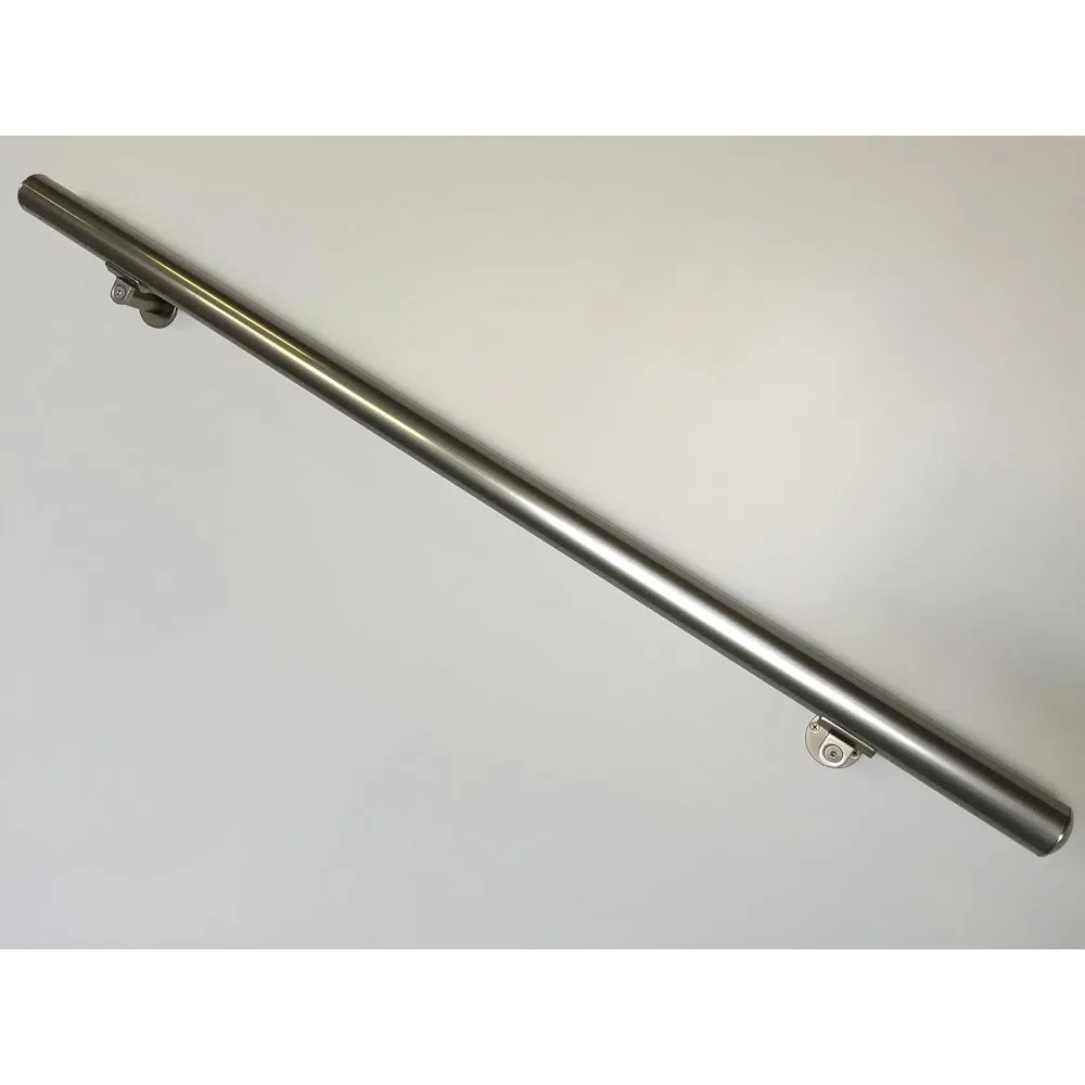 Kit de Corrimão de Alumínio Anodizado com Aparência de Aço Inoxidável, 13 Pés e 1,97 Polegadas de Diâmetro