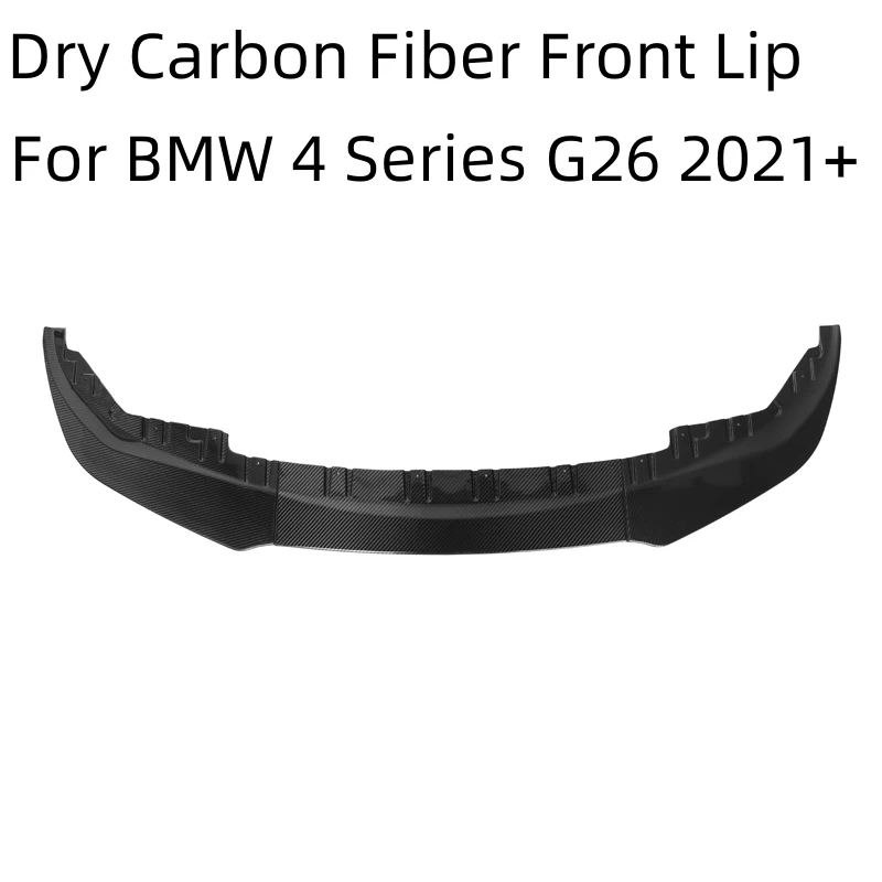 Dry Carbon Fiber For BMW G26 M Performance Style Front Bumper Splitter Lip Diffuser Body Kit 4 Series 430i 440i Gran Coupe Parts