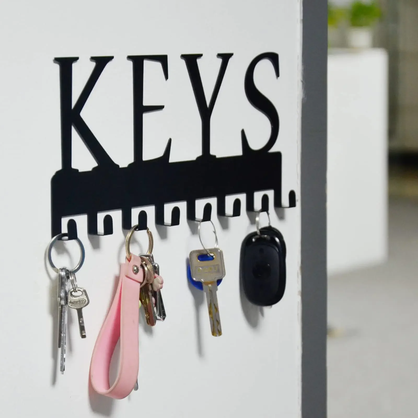 1PC Metal Key Hanger Wall Mount, Key Holder Wall Mounted Key Hooks Organizer Key Hanger Rack Wall Mounted for Home, Entryway