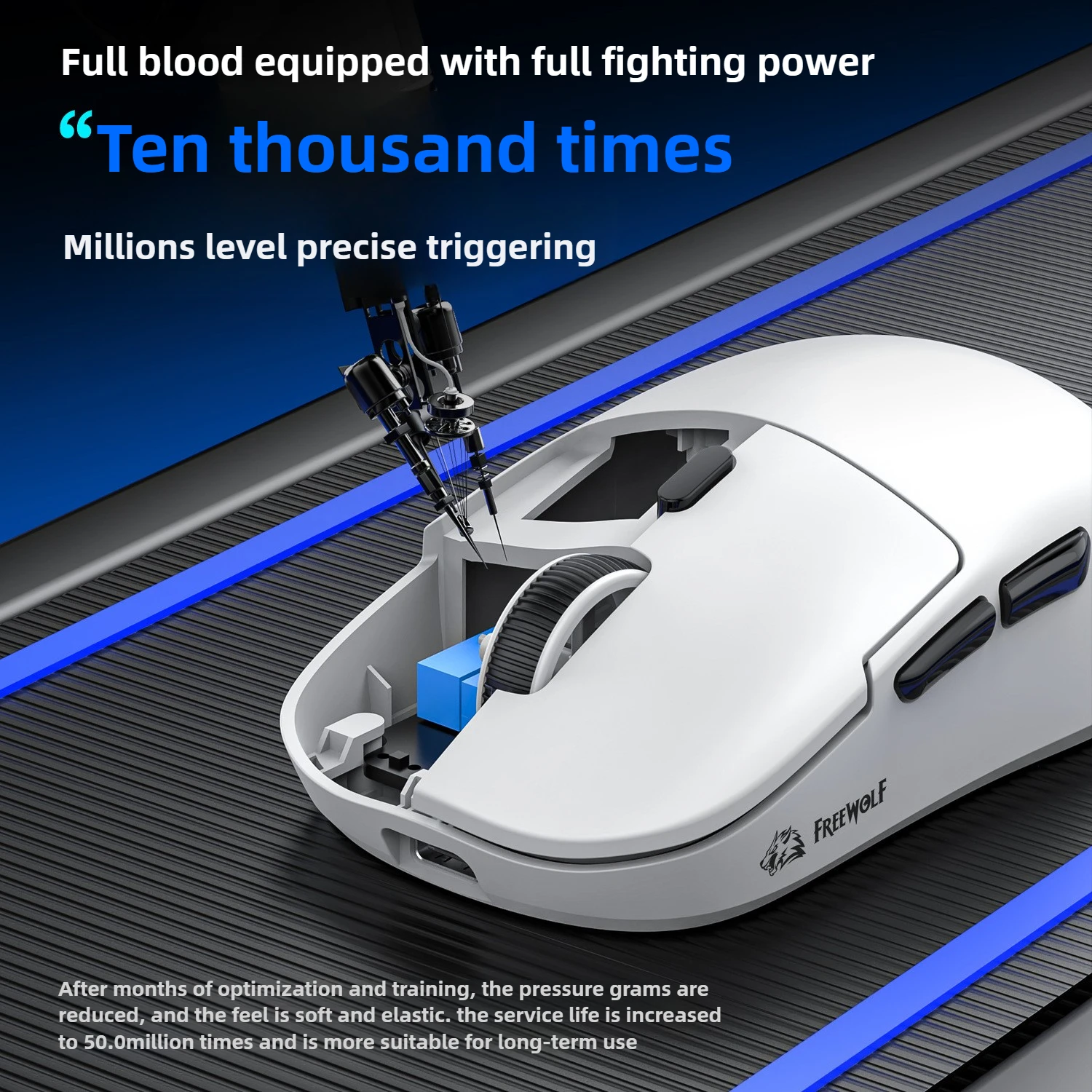 

FREE WOLF A6 Wireless Lightweight Mouse Upgraded Version PAW3311 Sensor 24KPDI 400IPS Custom Low-latency Gaming Wired Mouse