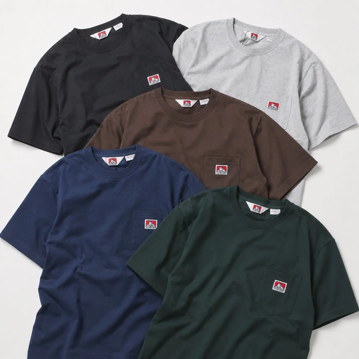 Heavyweight Cotton Short Sleeve T-Shirt for Men Loose Fit Pocket Embroidery Street Style Urban Fashion Antibacterial Summer Top