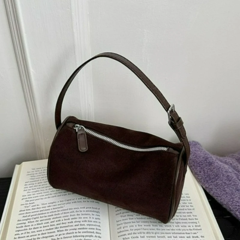Sandblasted PU Leather Handbag, Women's Retro Luxurious Casual Versatile All-purpose Commuter Crossbody Bag for Daily Wear
