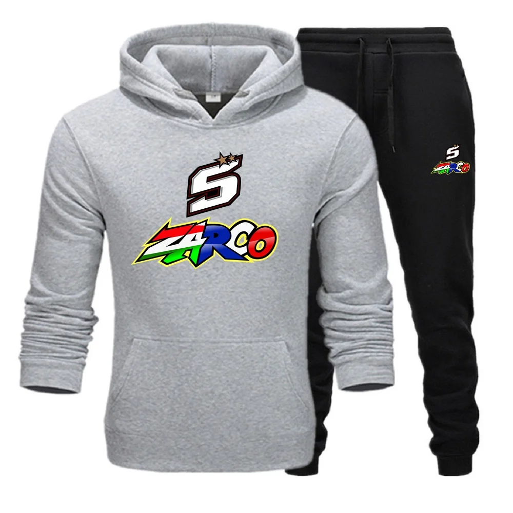 Męskie zestawy 2 szt. Polarowe bluzy i spodnie dresowe Zestaw JOHANN ZARCO nr. Kombinezon dżersejowy 5. Odzież sportowa. Zespół unisex. S-XXXL