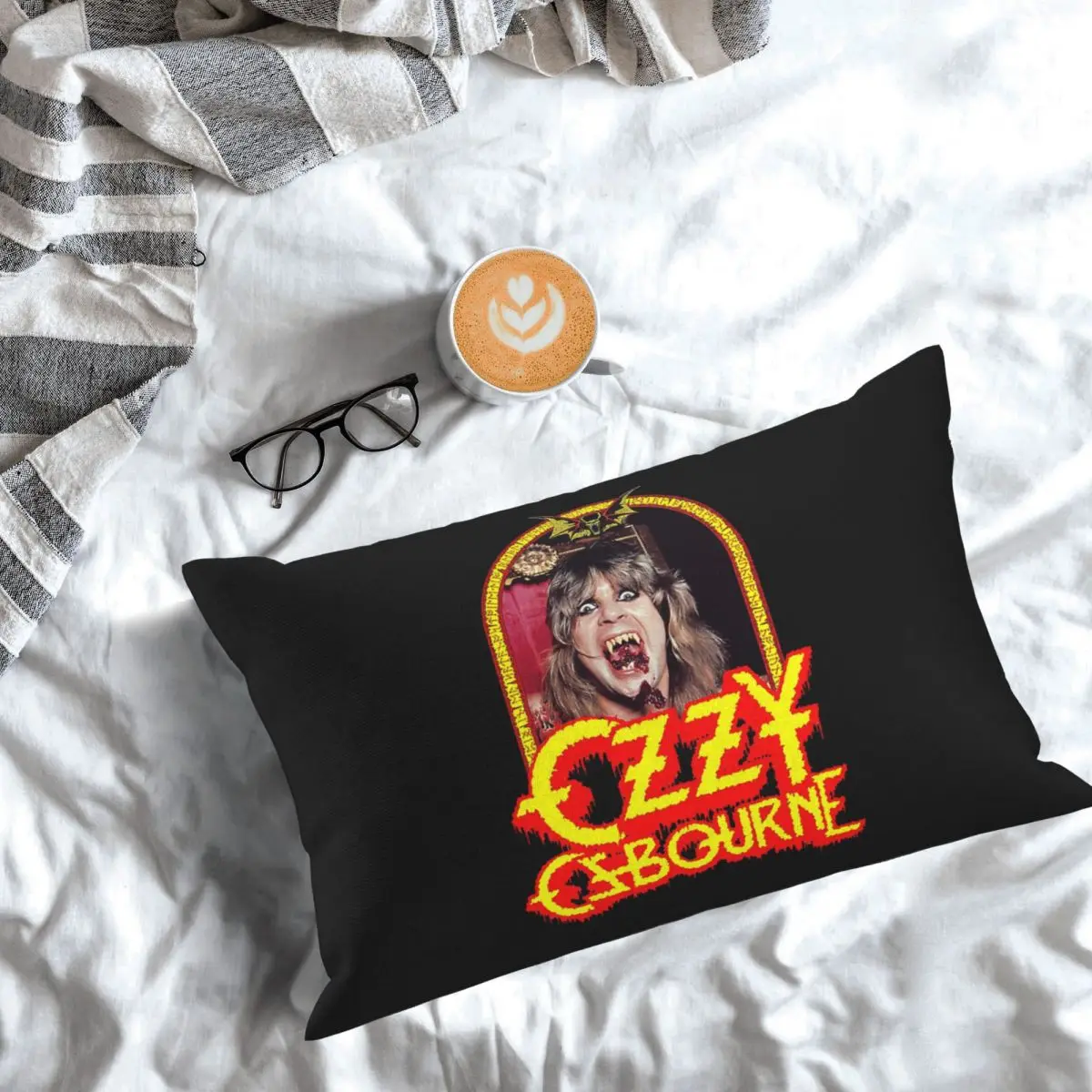 Ozzy Osbourne Merch أمير الظلام مستطيل المخدة غطاء الوسادة ديكور غرفة نوم السرير المنزل الراحة رمي وسادة