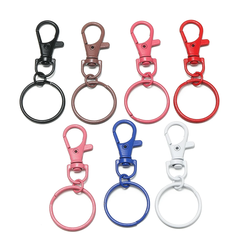 

5/10pcs Multicolor Keyring Lobster Clasp Hooks With Adjustable Buckle For Making Keychain DIY Bags Doll Hook Jewelry Accessories