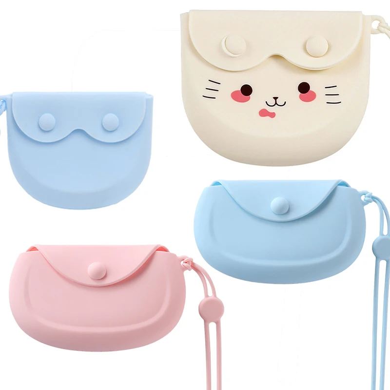 2Style Orthodontic Retainer Braces Storage Box Soft Silicone Denture Bag Portable Invisible Teeth Container Mouth Guard Case