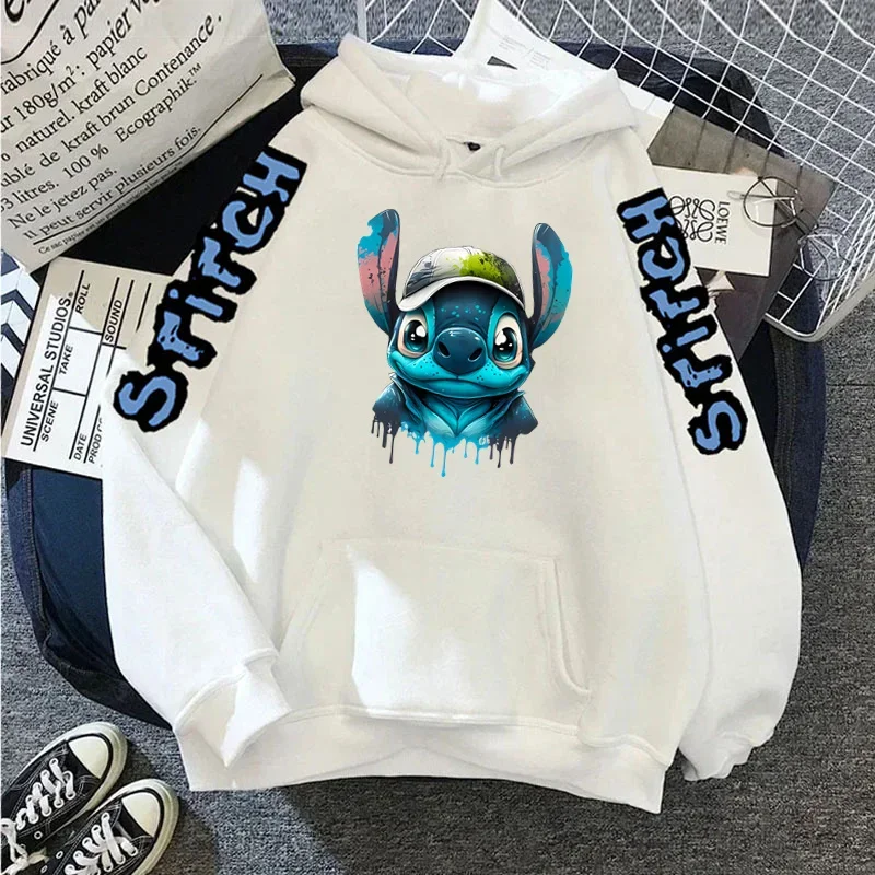 

Halloween Disney Lilo & Stitch Graphics Large Size Hoodies & Sweatshirts 2024 Women's Winter Clothing Fashion Harajuku Coats Sal