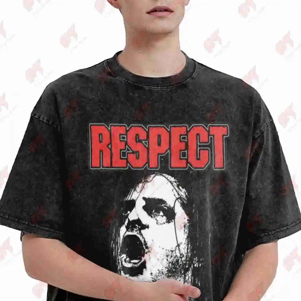 Respect The Neck Corpsegrinder Vintage Washed Tee Pure Cotton T-Shirt