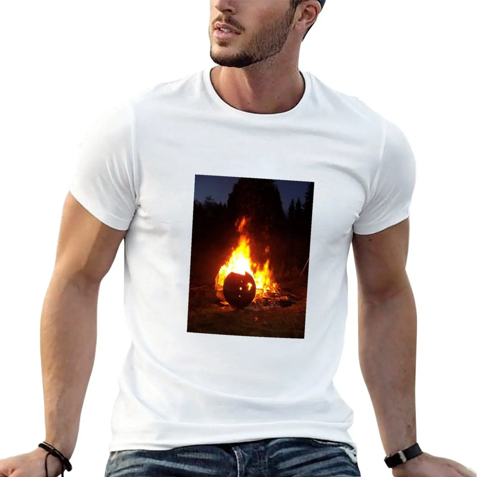Bonfire, Meddie Style T-Shirt Short sleeve tee anime clothes Short sleeve tee men