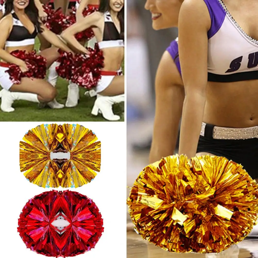 

Bright Color Flower Ball Sparkling Double-headed Pom Poms Cheerleading Flower Ball for Kids Adults Team Sports Spirit Party Fun