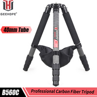 GEEHOPE B560C Professional Heavy Carbon Fiber Camera Tripod Super Stable Top Bird Watching Bracket 40mm Tube 30kg Max Load