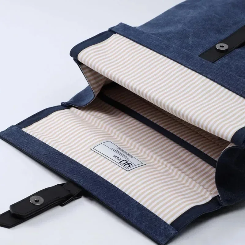 Xiaomi 90FUN NINETYGO Grinder Oxford Backpack15.6 بوصة حقيبة لابتوب النمط البريطاني على ظهره للرجال والنساء حقيبة مدرسية للبنين بنات