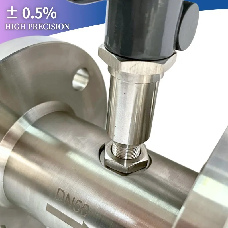 Customizable IP67 Protection Digital Turbine Flow Meter Stainless Steel LCD Display Fluid Water Oil Fuel High Accuracy 4-20mA