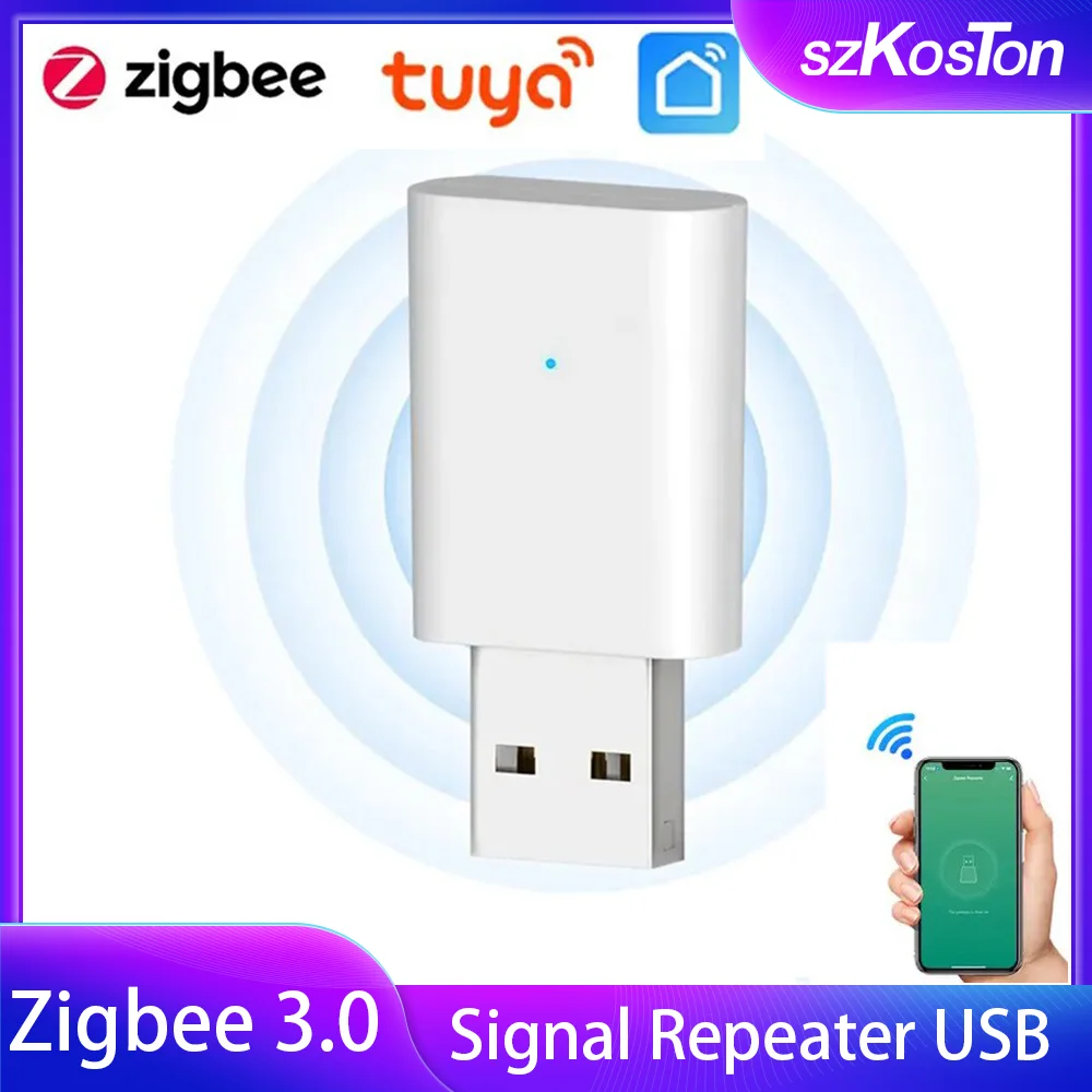 Tuya ZigBee 3.0 Signal Extensor USB Amplificador Signal Extender Smart Home Automation Devices Works with Zigbee Gateway Hub