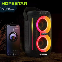 HOPESTAR Party200mini Cool Light Wireless Speakers TWS BlueTooth Mini Speaker Outdoor Portable RGB Light Waterproof Heavy Bass