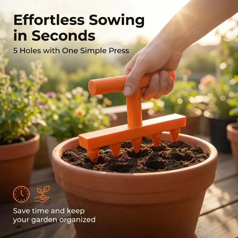 Gardening Hole Punch Seeder, Household Vegetable And Flower Seedling Puncher, Balcony Vegetable Garden Seedling Sowing Tool