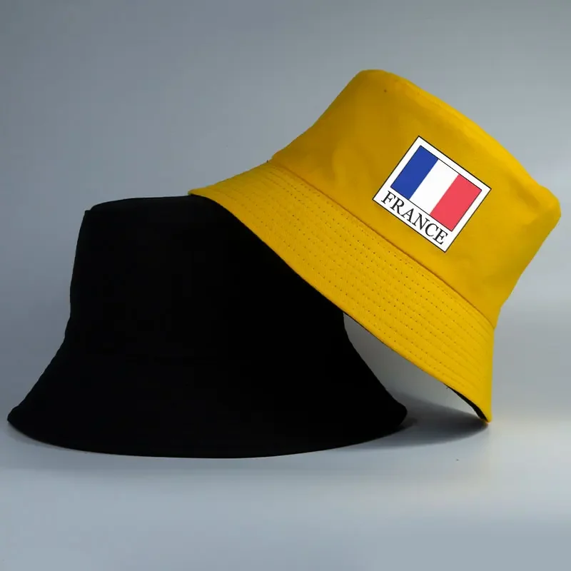 France Flag Bucket Hats Unisexe Man Women Cotton Fisherman Caps Girl Boy Outdoor Sport Chapeau Bob Panama Hat Dropship