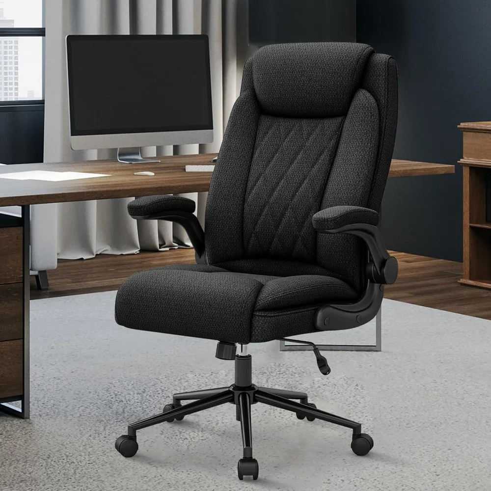 

ralex-chair Big and Tall Office Chair -500 lb Heavy Duty Office Chair for Big Man, Fabric High Back Executive Office Desk Chair