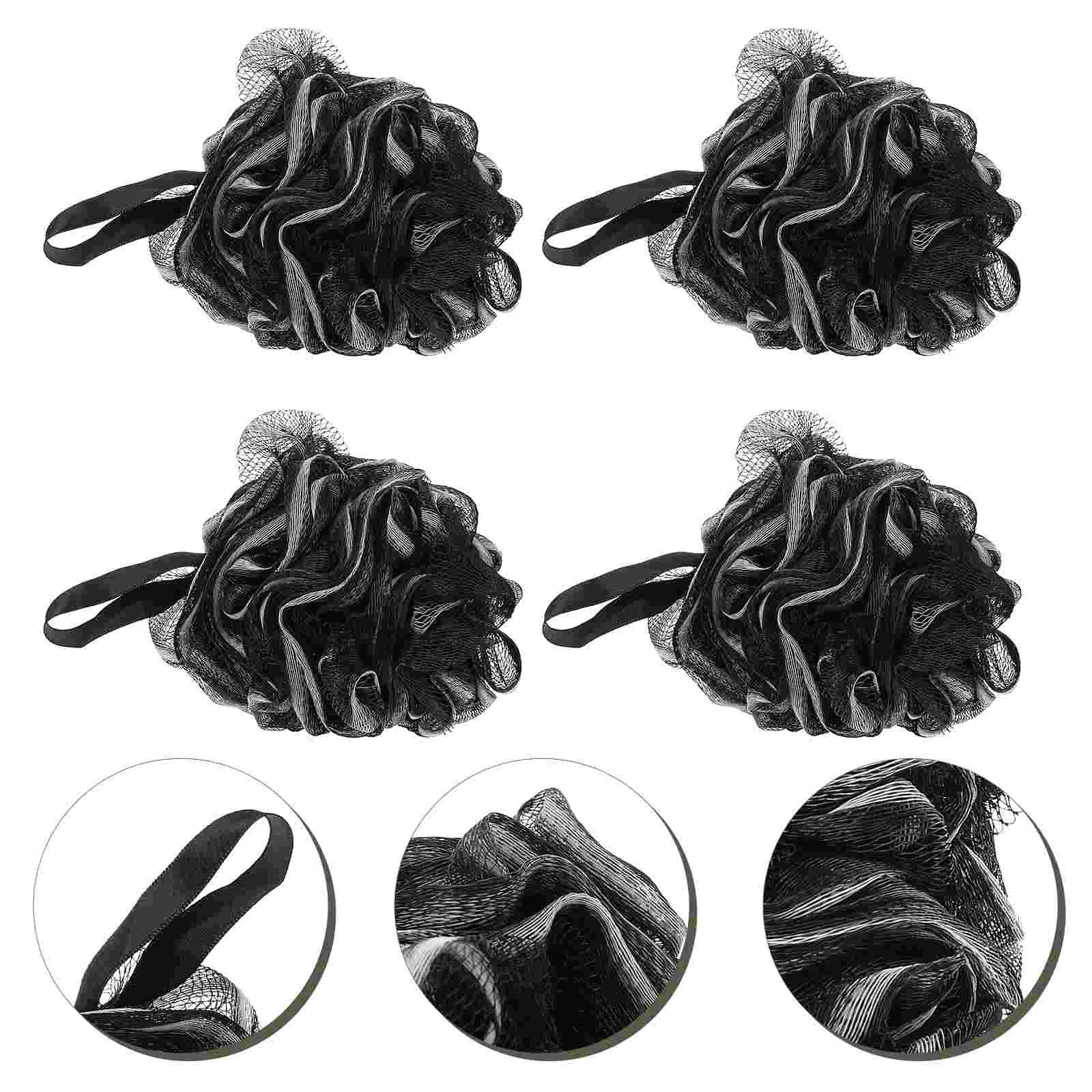 

4 Pcs Large Bath PE Nylon Body Sponge Thick Supple Strong Anti Aging Gentle Exfoliation Comfortable Shower Quick