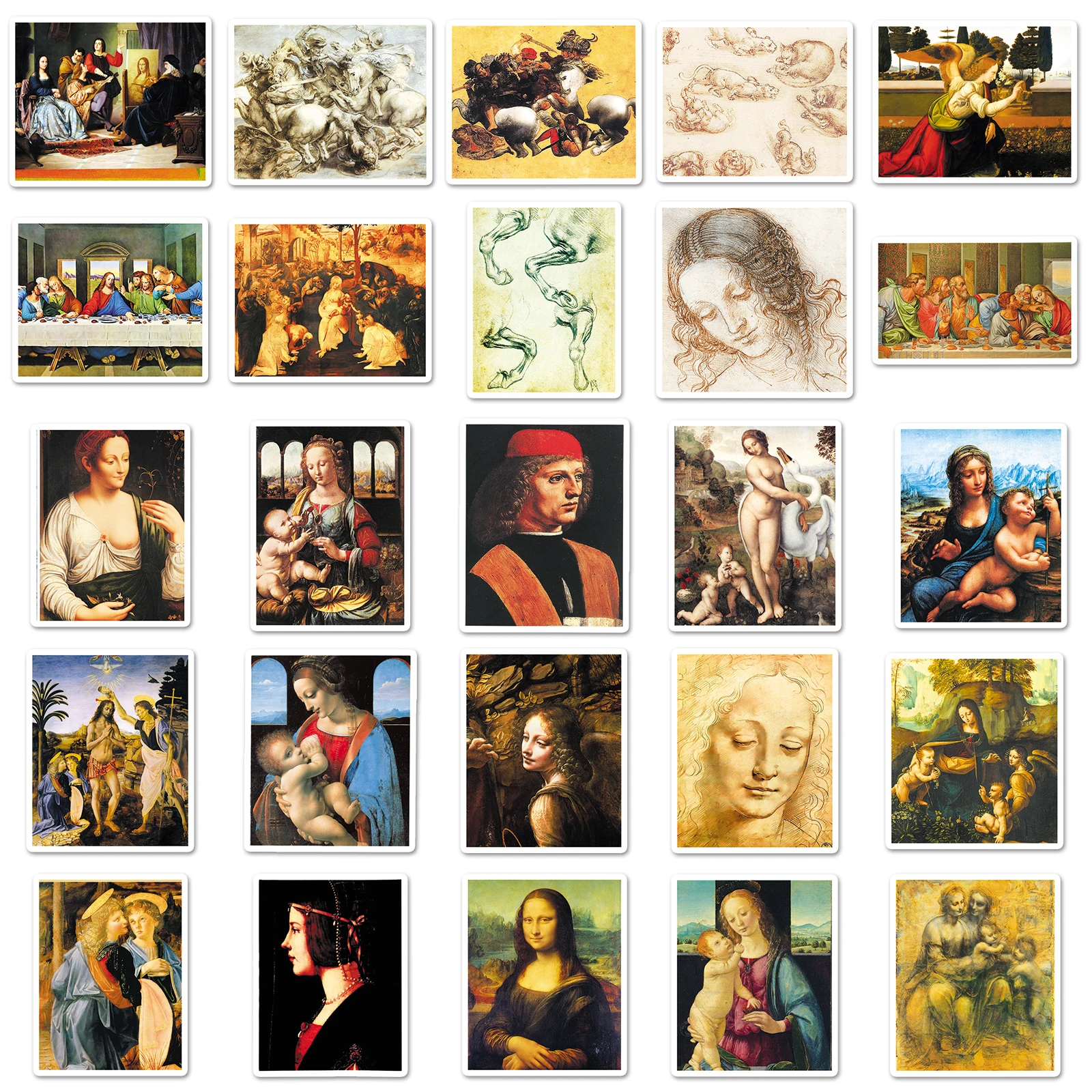 سلسلة عبقرية ملصقات كرتون ، ظريفة ، مقاومة للماء ، للتزلج على الجليد ، ريترو ، فينيل ، 50 أو 50 أو #4