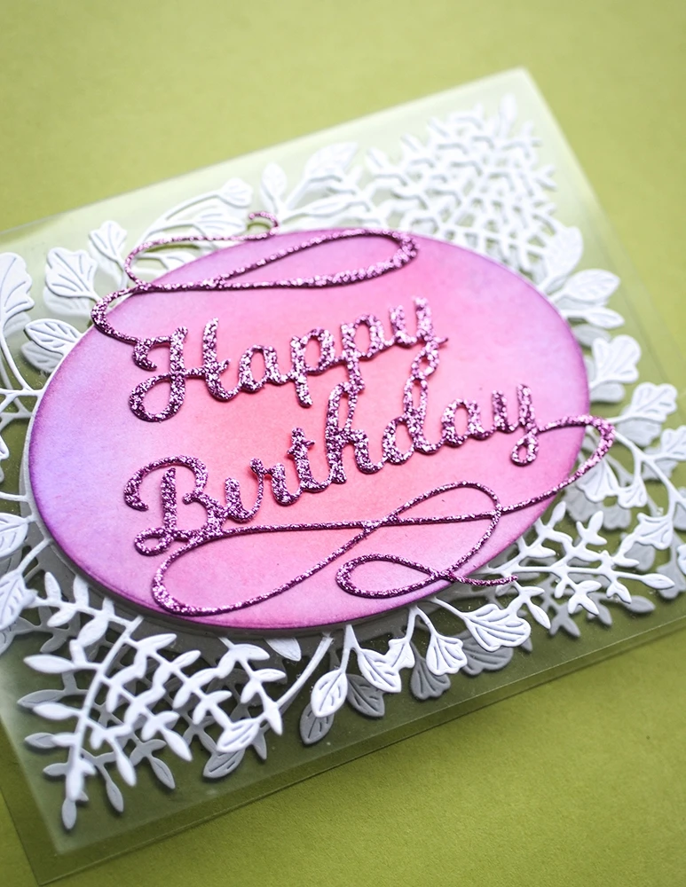 

2023 New Happy Birthday Front Cover for DIY Scrapbooking Card Making Decoration Embossing Metal Cutting Die Handcrafts Template