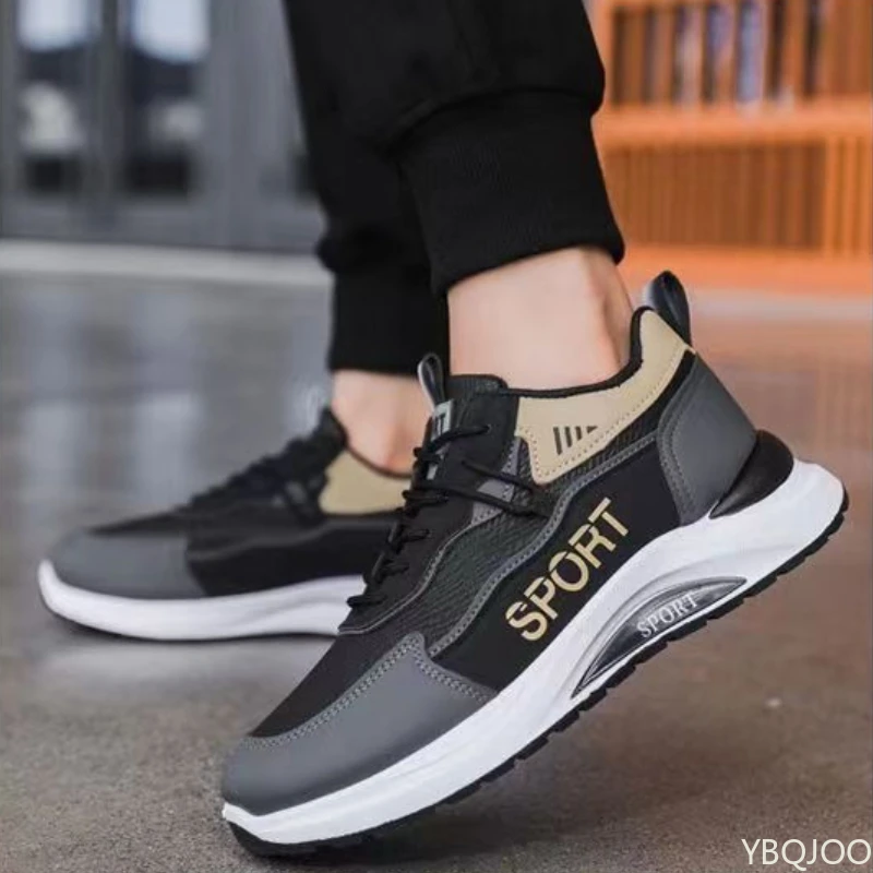 Primavera otoño nuevos zapatos deportivos de ocio para hombres con fondo suave antideslizante resistente al desgaste cómodos zapatos individuales impermeables para hombres