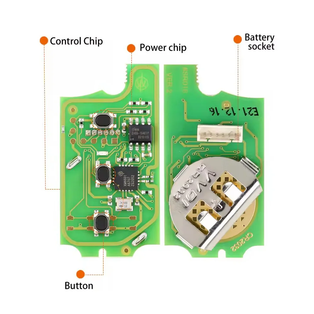 5 개/몫 XHORSE XKMA00EN VVDI 키 도구 용 Mazda 유형 용 범용 원격 키 Fob 3 버튼 (영어 버전)