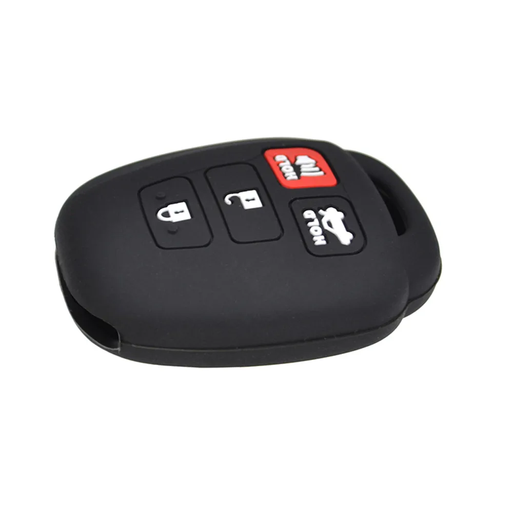 4-przyciskowy silikonowy pokrowiec na pilota samochodowego do Toyoty Camry Corolla RAV4 Vios Prius C Highlander 2012-2016 2017 2018 — zdjęcie 7