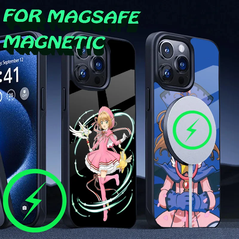 

Cards Sakura Avalon Anime Phone Case For iPhone 16,15,14,13,12,11,Plus,Pro,Max Mini Magsafe Magnetic Wireless Charging