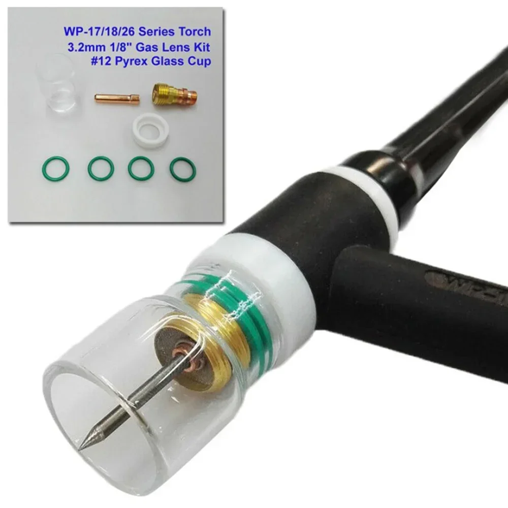 

Upgrade Your Welding Experience With WP 17/18/26 TIG Welding Torch Gas Lens And #12 Heat Glass Cup Kit (8 Items)