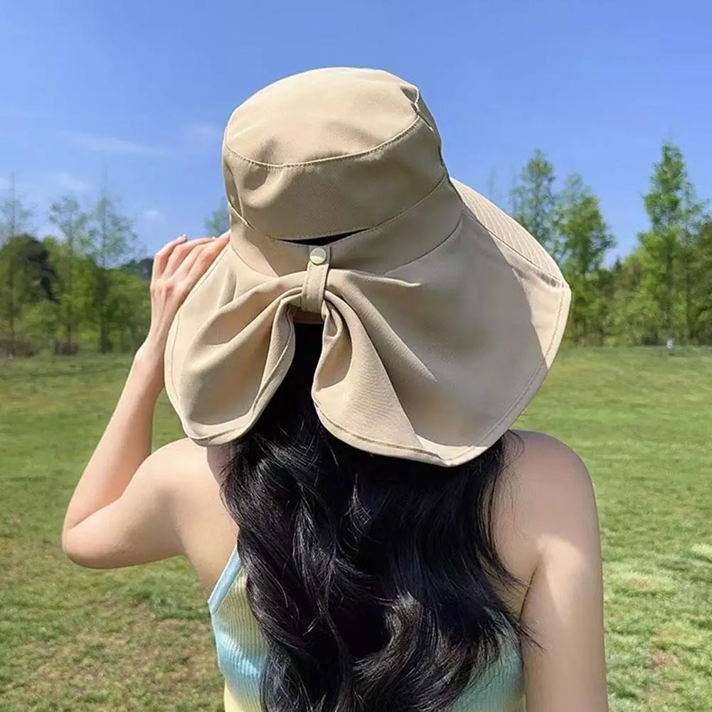 Outdoor Sonnenhut für Damen und Mädchen mit Breiter Krempe, UV-Schutz, Wandern, Fischerhut, Nackenschutz, Sonnenschirm