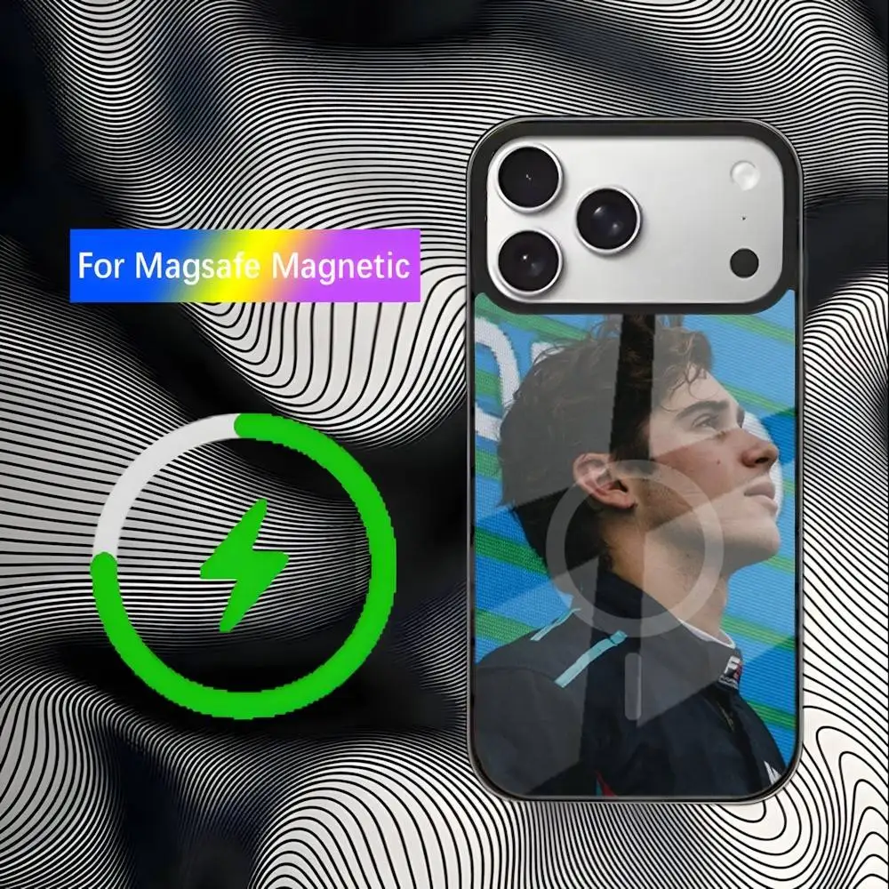حافظة هاتف F-FrancoS 43 F1 C-Colapinto لهاتف iPhone 17,16,15,14,13,12,11,Pro,Max,Plus,Mini,E شحن لاسلكي مغناطيسي Magsafe