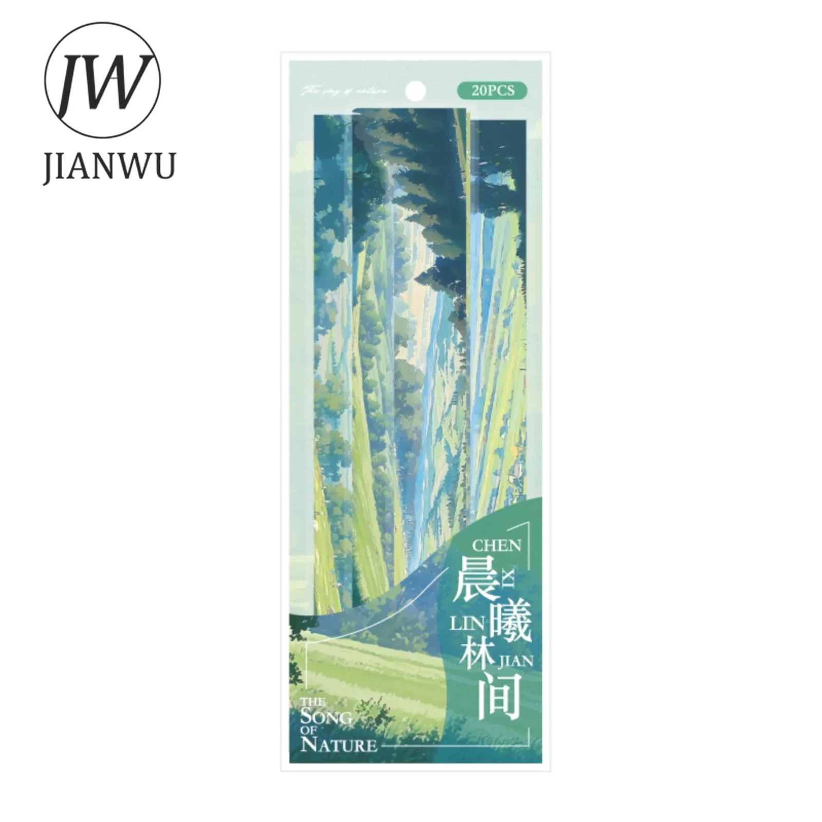 JIANWU Song of Nature Series Literary Plant Flower Landscaping Material Collage PET Sticker Creative DIY Journal Stationery