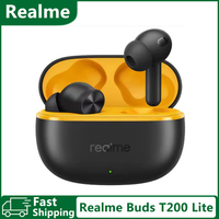 Original realme Buds T200 Lite Dual-mic Al 12.4mm Dynamic Bass Driver Up to 48 Hours Playback IPX4 Water Resistance