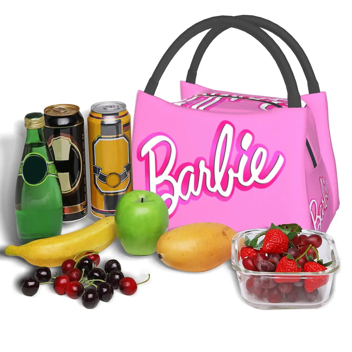 Moderno barbie gradiente (rosa) almoço sacos isolado bento caixa almoço tote sacos de piquenique refrigerador saco térmico para mulher crianças escola