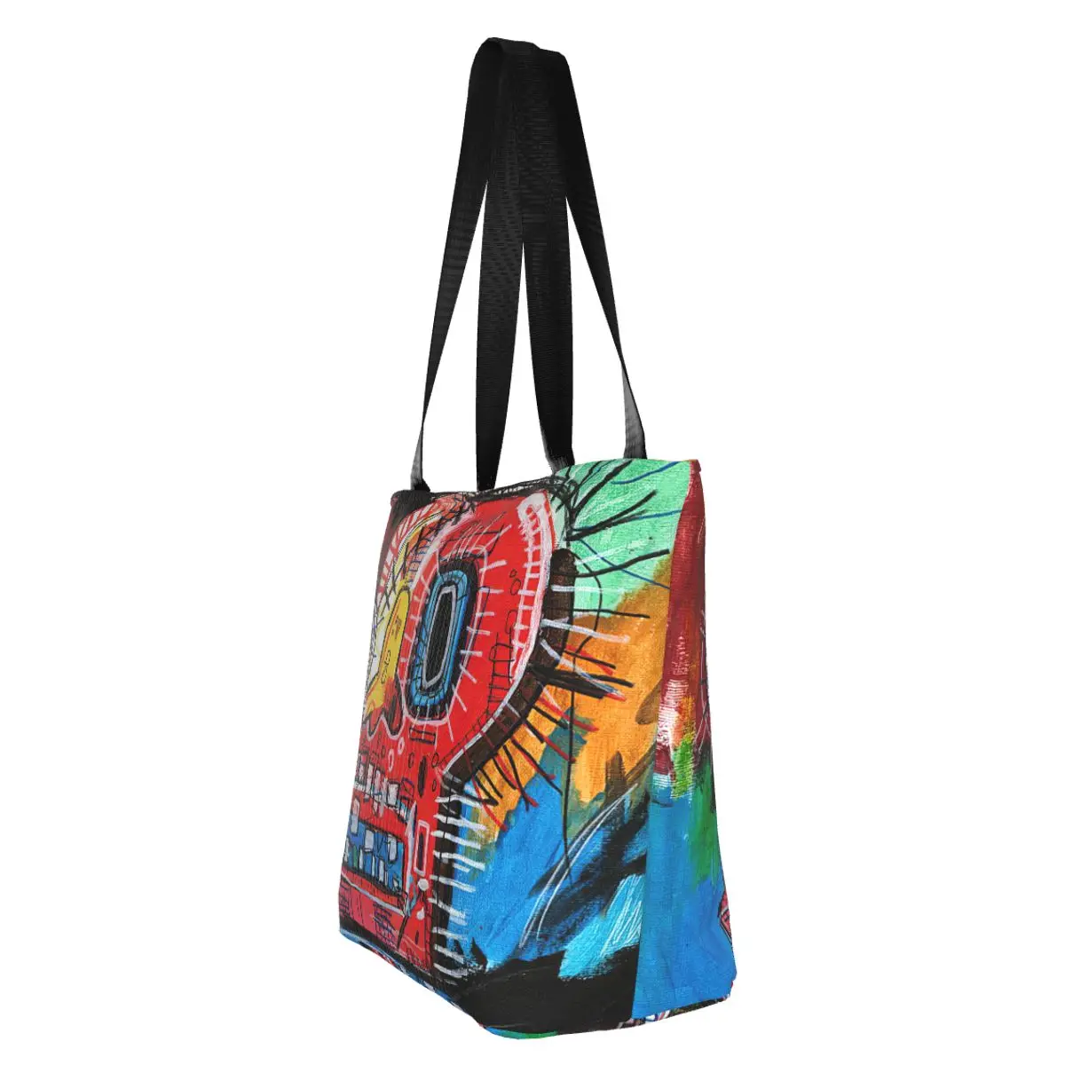 Borsa per la spesa artistica Graffiti borsa da esterno in tessuto estetico borse moda femminile